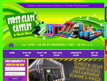 Tablet Screenshot of firstclasscastles.com